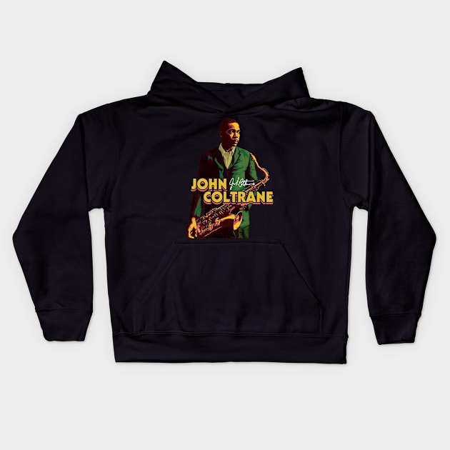 John Coltrane Classic Kids Hoodie by OliverIsis33